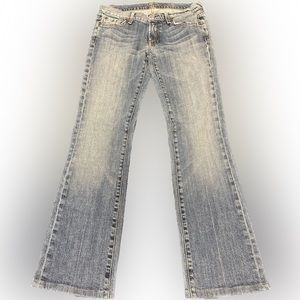 7 for all mankind - bootcut med was denim blue jeans 28 / 6